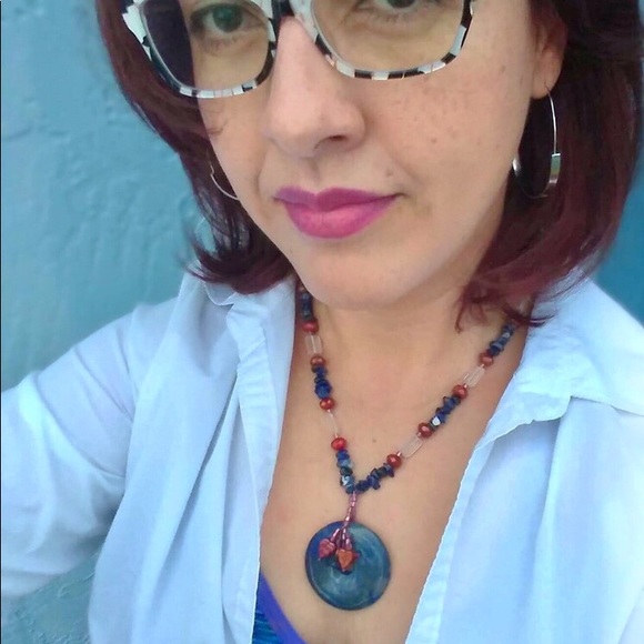 🏵REDUCED!🏵Artisan Genuine Stone Marble Necklace - Picture 2 of 7